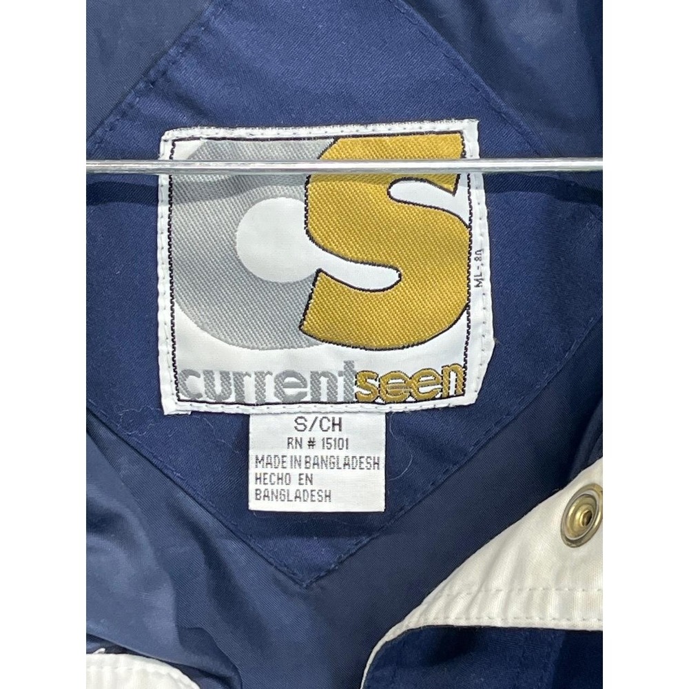 Vintage Current Seen Navy Blue Hooded Button‎ Up Windbreaker Small - Picture 11 of 11